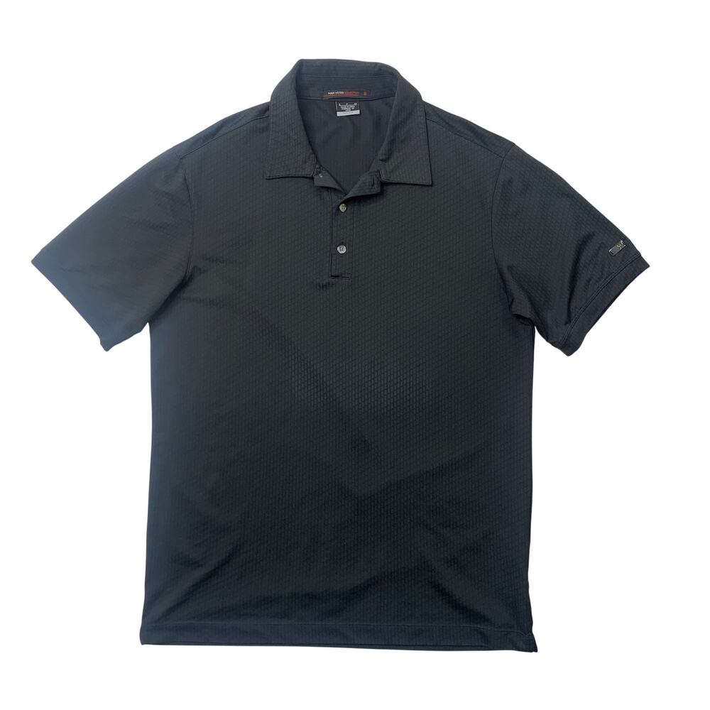 Vintage Tiger Woods Shirt Mens S Small Black Nike Collection Dri Fit Golf 2010s
